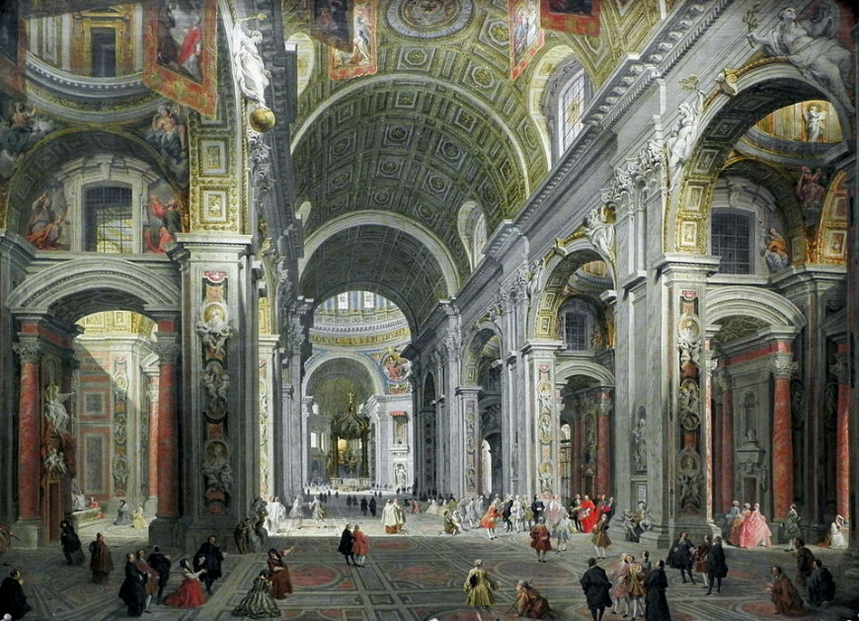 Giovanni Paolo Pannini, Intérieur de Saint-Pierre de Rome